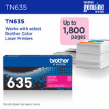 Brother TN-635M Magenta Toner Cartridge, Standard Yield
