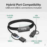 Câble de transfert de données USB Plugable Technologies PC à PC, Compatible avec