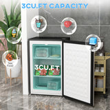Upright Freezer, 3 Cu.Ft Mini Freezer with Reversible Single Door, Adjustable Thermostat for Home
