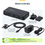 StarTech.com 4-Port USB-C Hub, USB 3.0 (5Gbps), USB-C to 4X USB-A, Bus