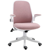 Chaise de bureau pivotante à 360°, fauteuil de bureau en tissu respirant avec accoudoirs relevables et hauteur réglable