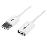 StarTech.com 3m White USB 2.0 Extension Cable Cord - A to A - USB Male