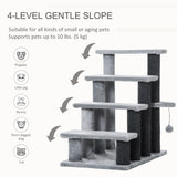 Cat Stairs for Bed, Couch 4 Steps, Small Cat Tree for Indoor Cats with Scratching Posts Toy Ball, 23.5