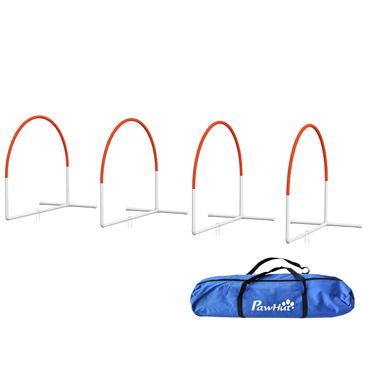 Dog Agility Kit Pet Obstacle Course Training Equipment Outdoor with Weave Poles