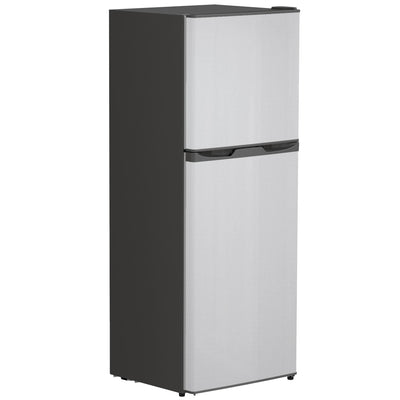 Double Door Mini Fridge with Freezer, 4.6 Cu.Ft Small Refrigerator with Thermostat, Shelves