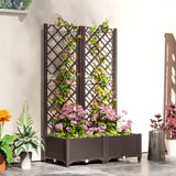 Raised Garden Bed with Trellis