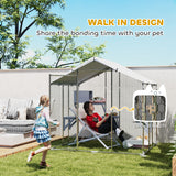 Grand meuble de catio en métal pour l'extérieur de 79 po avec housse imperméable, 4 plateformes