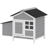 Wooden Chicken Coop with Nesting Box, Pull-out Metal Tray, for 1-2 Chickens, 36