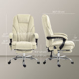 Massage Office Chair, Reclining Computer Chair with Adjustable Height and Footrest