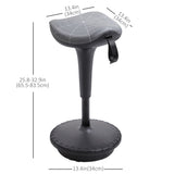 Backless Wobble Stool Chair, Standing Desk Chair, Adjustable Learning Stool for Office Desks