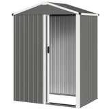 4.5 x 3ft Outdoor Storage Shed, Waterproof Metal Garden Shed with Lockable Door for Backyard