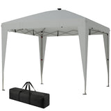 10 x 10 ft Pop Up Canopy Tent with Central Light, UPF 50+ Instant Portable Canopy Shelter with Remote