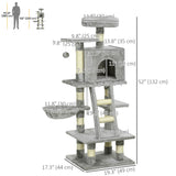 52 Inch Large Cat Tree for Indoor Cats