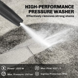 Electric Pressure Washer, 2176 PSI High Pressure Washer with 20 ft Outlet Hose, Adjustable Nozzle, 1.9GPM Power Washer