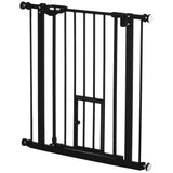 Retractable Gate Extra Wide Press-Mounted with Cat Door, 29-32 Inch