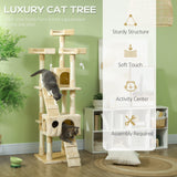 68-inch Multi-Level Cat Scratching Tree Kitty Activity Center Post Tower Condo Pet Furniture w/ Toy