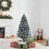 4ft Pre-Lit LED Optical Fiber Christmas Tree Artificial Seasonal Decor