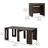 Table à manger extensible, Table de cuisine modulable pour petits espaces, Peut accueillir jusqu'à 6 personnes