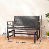 Outdoor Glider Bench for 2 Person