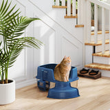 Stainless Steel Cat Litter Box, Cat Litter Box with High Side and Scoop