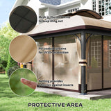 Gazébo patio 11' x 13' cadre en métal galvanisé