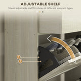 Slim Shoe Storage with 2 Flip Drawers and Adjustable Shelves Shoe Cabinet Organizer for 12 Pair