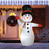 8 Ft Tall Outdoor Lighted Airblown Inflatable Christmas Lawn Decoration - Waving Snowman