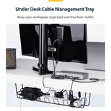 StarTech.com Under Desk Cable Management Tray, 24