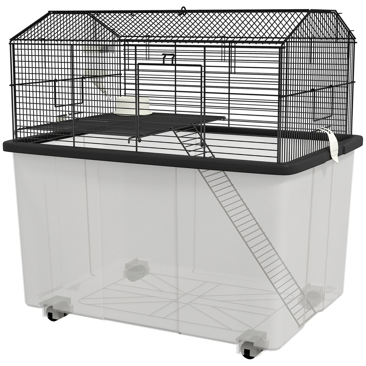 Hamster House Gerbil Habitat for Dwarf Hamster with Wheels