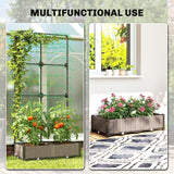 2PC Bac de plantation en plastique avec treillage