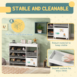 Toy Storage Organizer with 11 Non-Woven Fabric Boxes, Storage Cabinet & Shelves