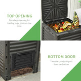 Bac à Compost de Jardin Grand Bac à Compost Extérieur 80 Gallons Création Rapide de Terreau Fertile Boîte à Compost Aéré