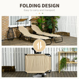 2 chaises longues patio pliantes