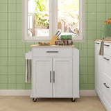 Rolling Island with Wheels for Kitchen, Drawer and Doors