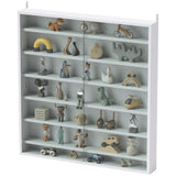 7-Tier Display Cabinet, Shot Glass Display Case, Glass Curio Cabinet with 2 Glass Doors and 6 Adjustable Shelves