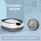 Foldable Large Cat Litter Box with Lid