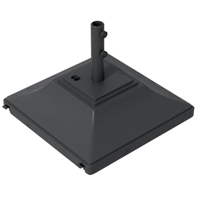 Square Umbrella Base with Wheels, 99 lbs Water or 132 lbs Sand Filled, with Double Adjustable Knob