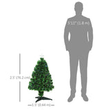 2.5FT Prelit Artificial Tabletop Christmas Tree with Fibre Optics Holiday Home Xmas Decoration for Table and Desk Geen
