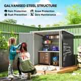 5' x 3' Metal Garden Storage Shed