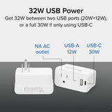 Plugable Technologies PS1-CA1 mobile device charger Universal White AC