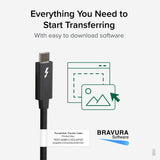 Câble de transfert Windows Plugable Technologies 6,6 pi (2 m), Thunderbolt 1