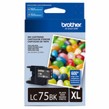 Brother LC-75BKS Black Ink Cartridge, High Yield XL