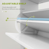 Slim Shoe Storage with 2 Flip Drawers and Adjustable Shelves Shoe Cabinet Organizer for 8 Pair