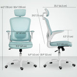 Ergonomic Office Chair, Mesh Desk Chair with Adjustable Headrest, Lumbar Support and Height