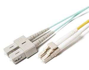 FiberCablesDirect - Câble Fibre OM4 LC SC 30M | Plenum 100Gb Dup