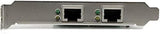 StarTech.com Dual Port PCIe Network Card - Low Profile - RJ45 Port - R