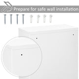 Armoire à pharmacie murale 3 niveaux en acier pour salle de bain, verrouillable avec 2 clés