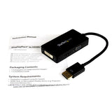 StarTech.com Travel A/V adapter: 3-in-1 DisplayPort to VGA DVI or HDMI