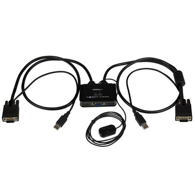 StarTech.com 2 Port USB VGA Cable KVM Switch - USB Powered with Remote