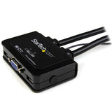 Commutateur KVM VGA USB 2 ports StarTech.com - Alimenté USB avec télécommande